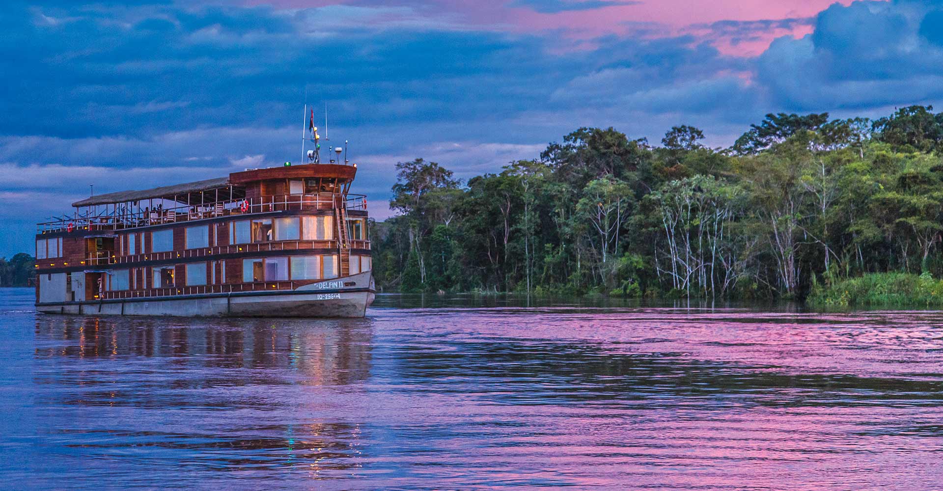 Defin II cruising the Amazon River